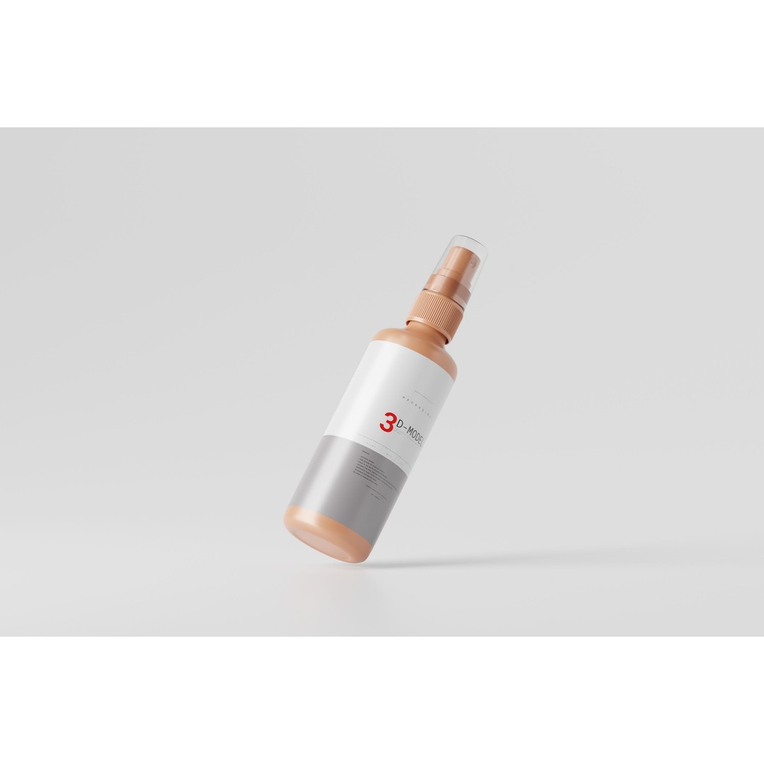 Plastic Spray Bottle 3D Model – Low Poly Game Asset, FBX, OBJ - View 5