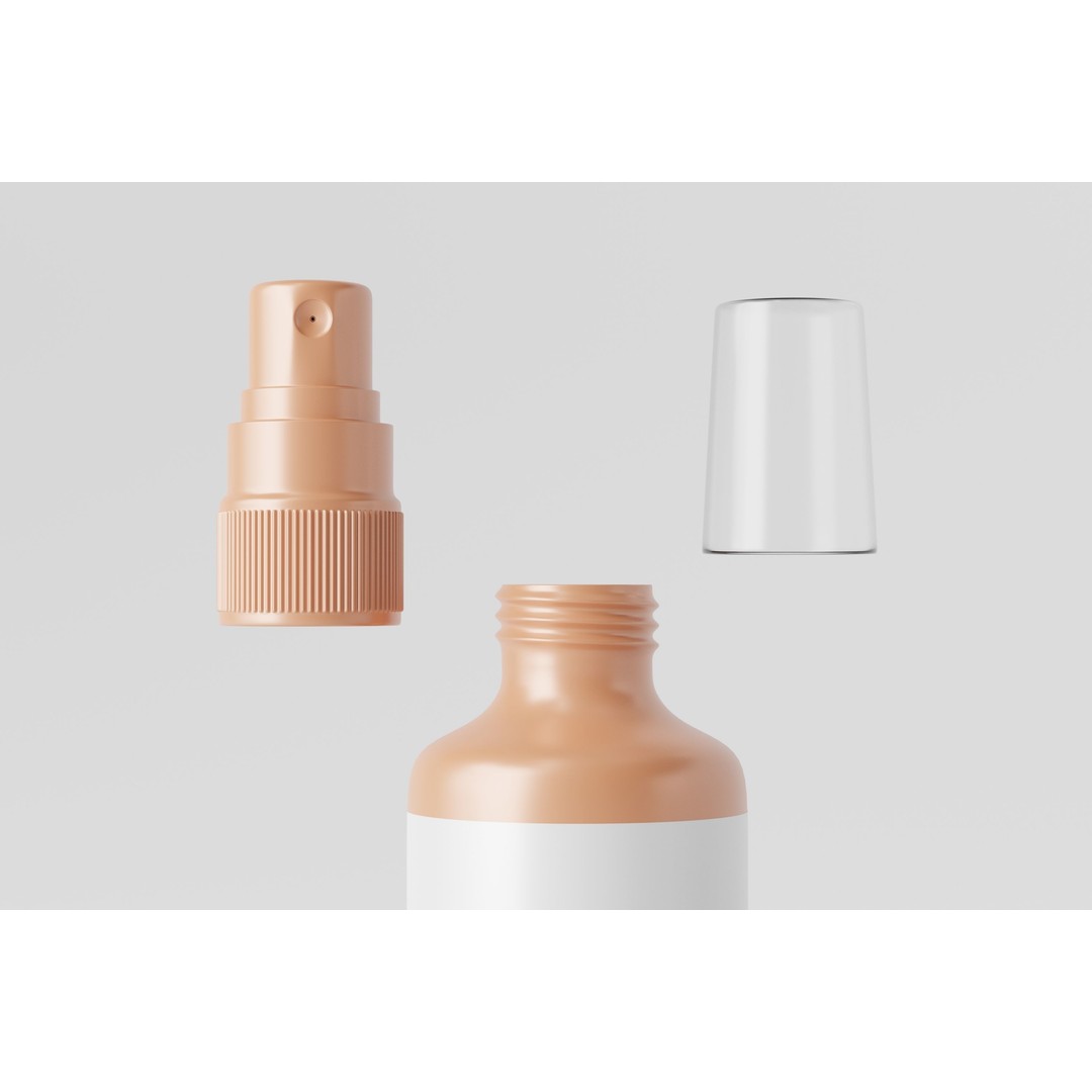 Plastic Spray Bottle 3D Model – Low Poly Game Asset, FBX, OBJ - View 8