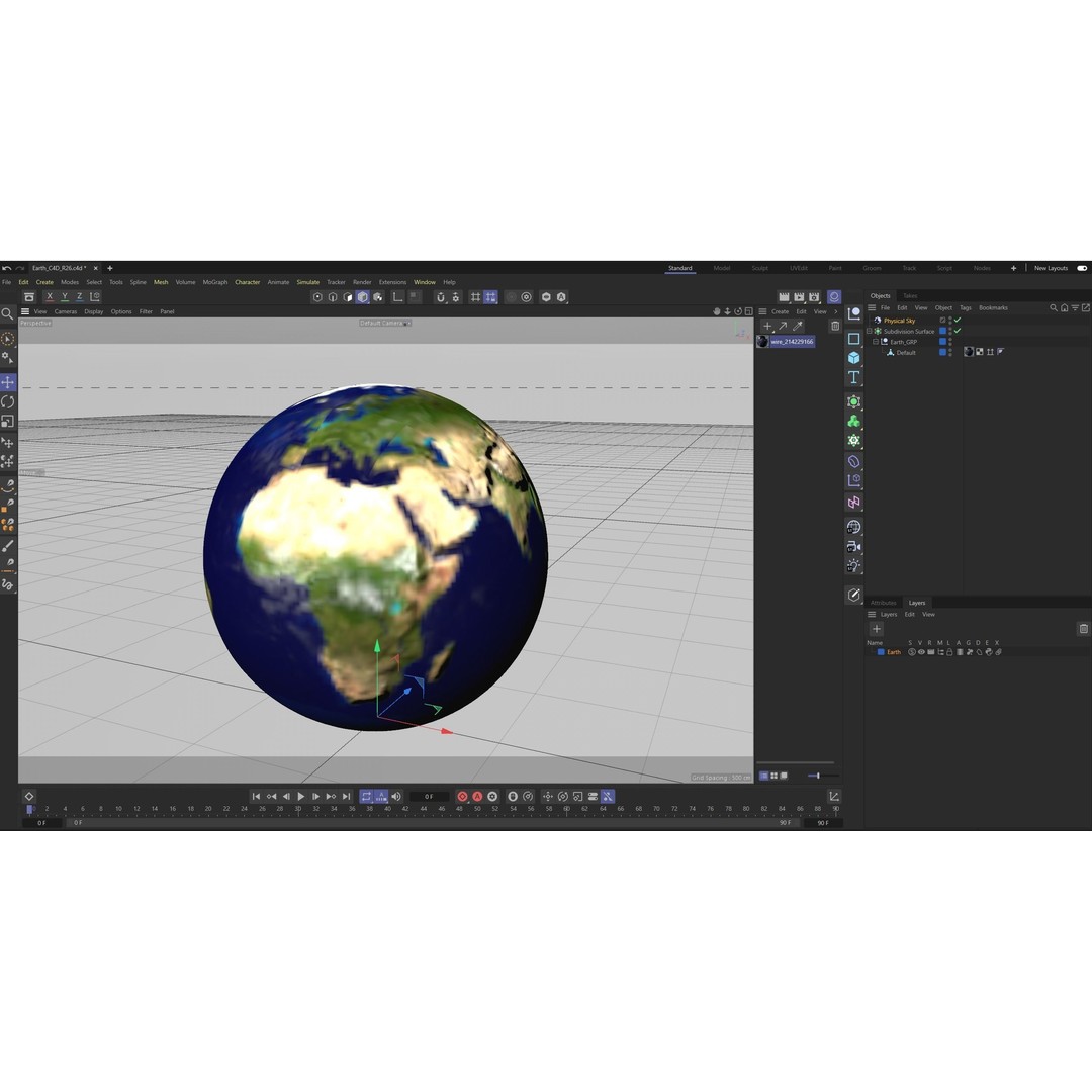 Earth Planet 3D Model – Low Poly PBR Asset for Game and Animation