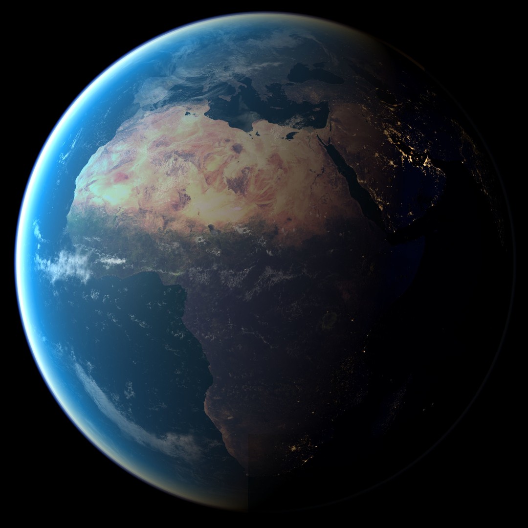 Earth Planet 3D Model – Low Poly PBR Asset for Game and Animation - View 4