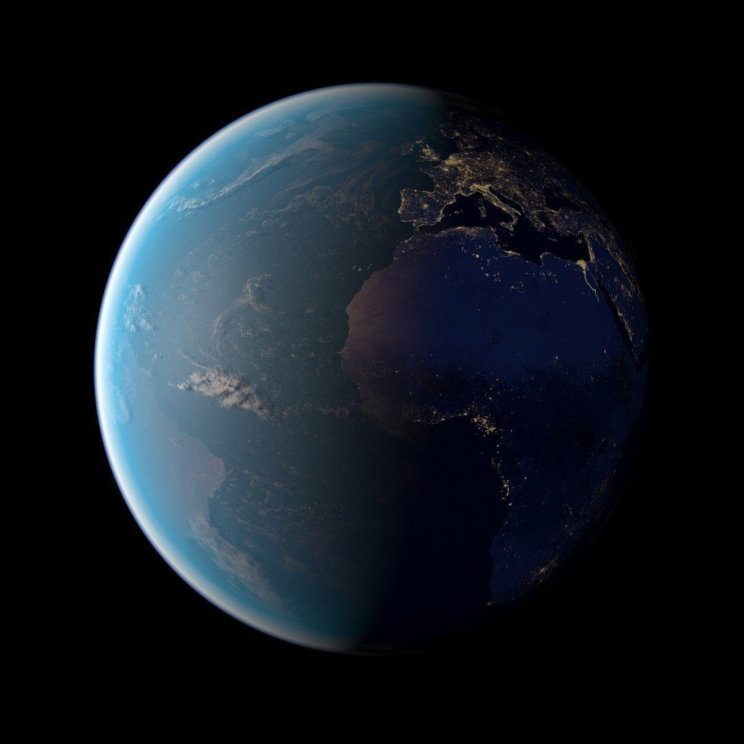 Earth Planet 3D Model – Low Poly PBR Asset for Game and Animation - View 5