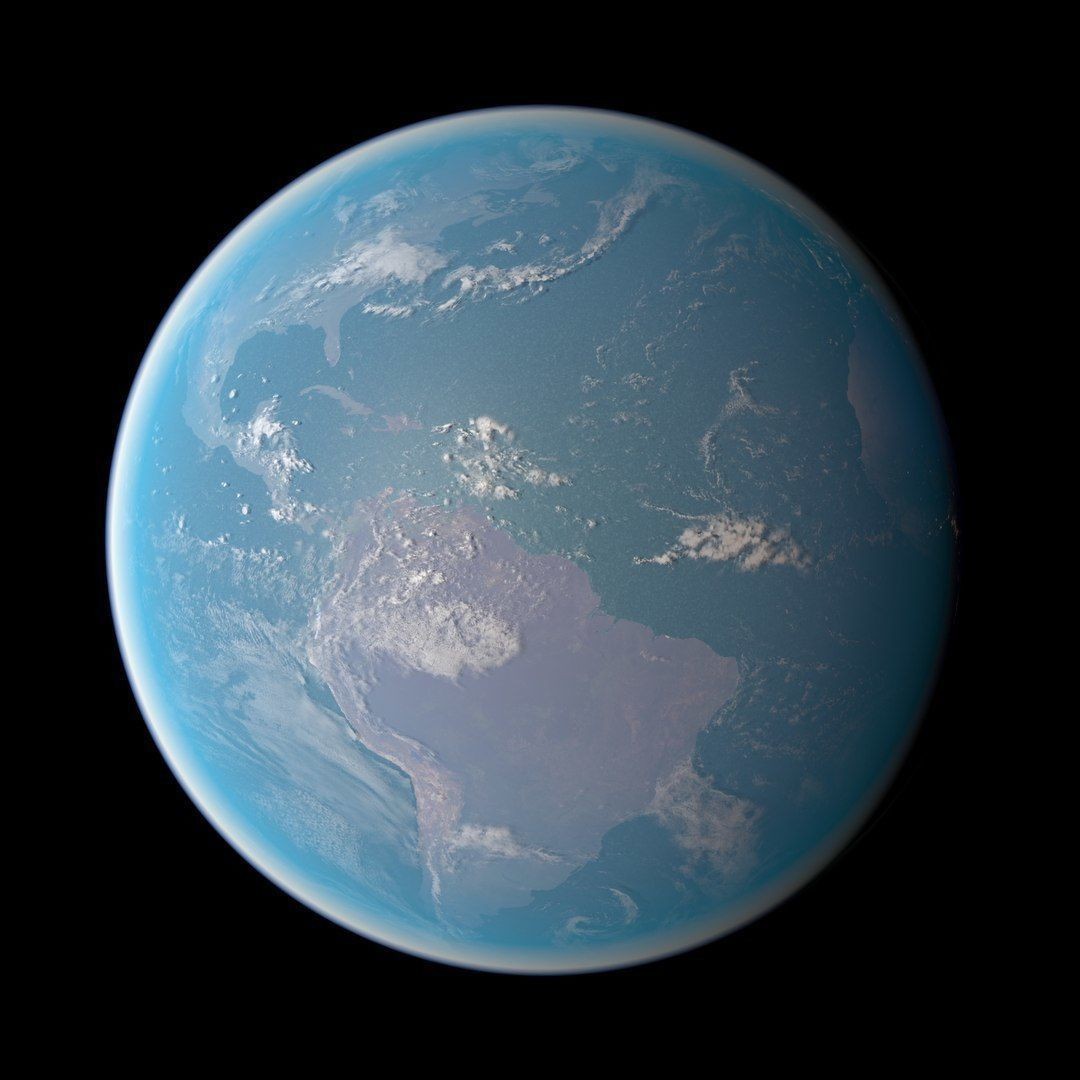 Earth Planet 3D Model – Low Poly PBR Asset for Game and Animation - View 8