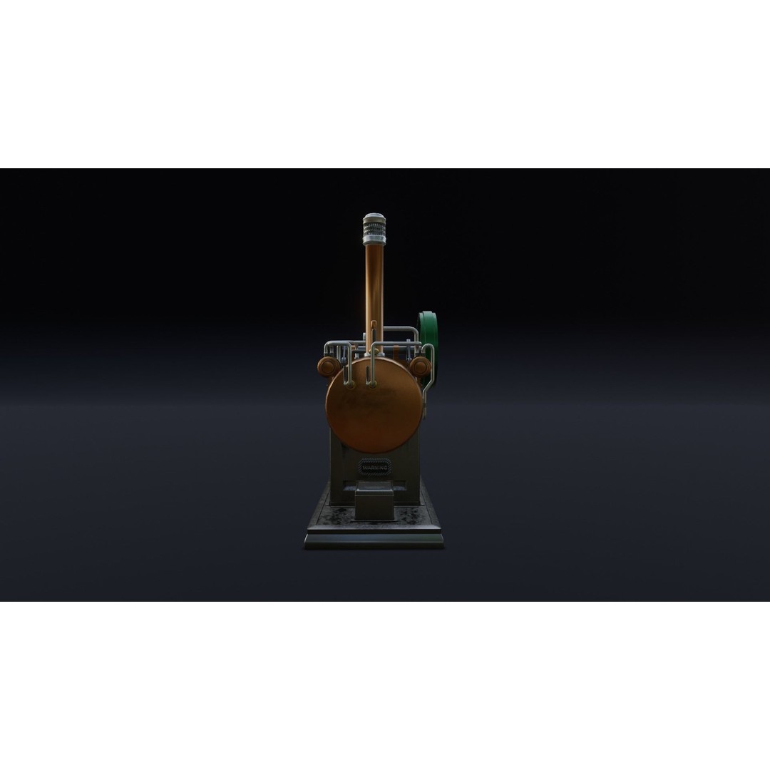 Steampunk Machine 3D Model – Low Poly Industrial Asset, FBX & OBJ - View 6