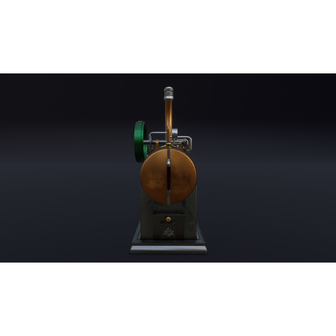 Steampunk Machine 3D Model – Low Poly Industrial Asset, FBX & OBJ - View 7