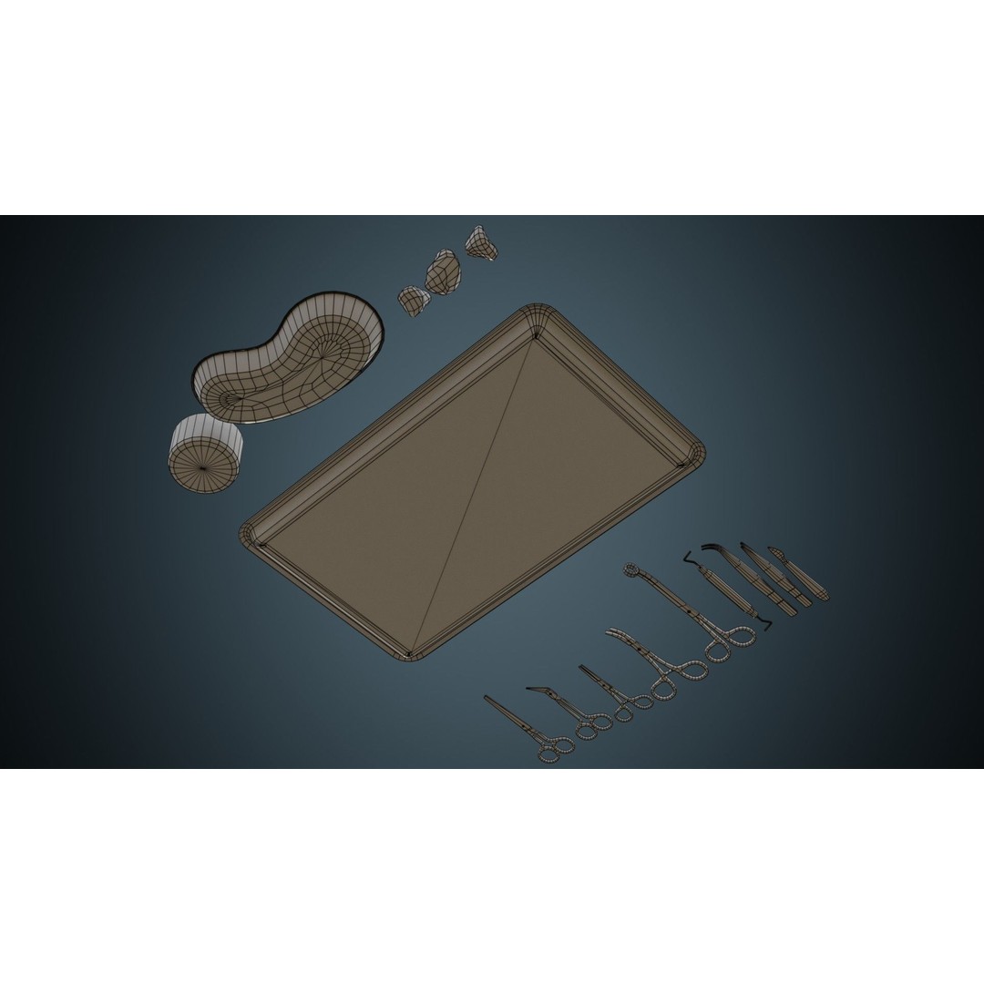 Medical Instruments 3D Model – Low-Poly Medical Tools for Games, FBX, OBJ