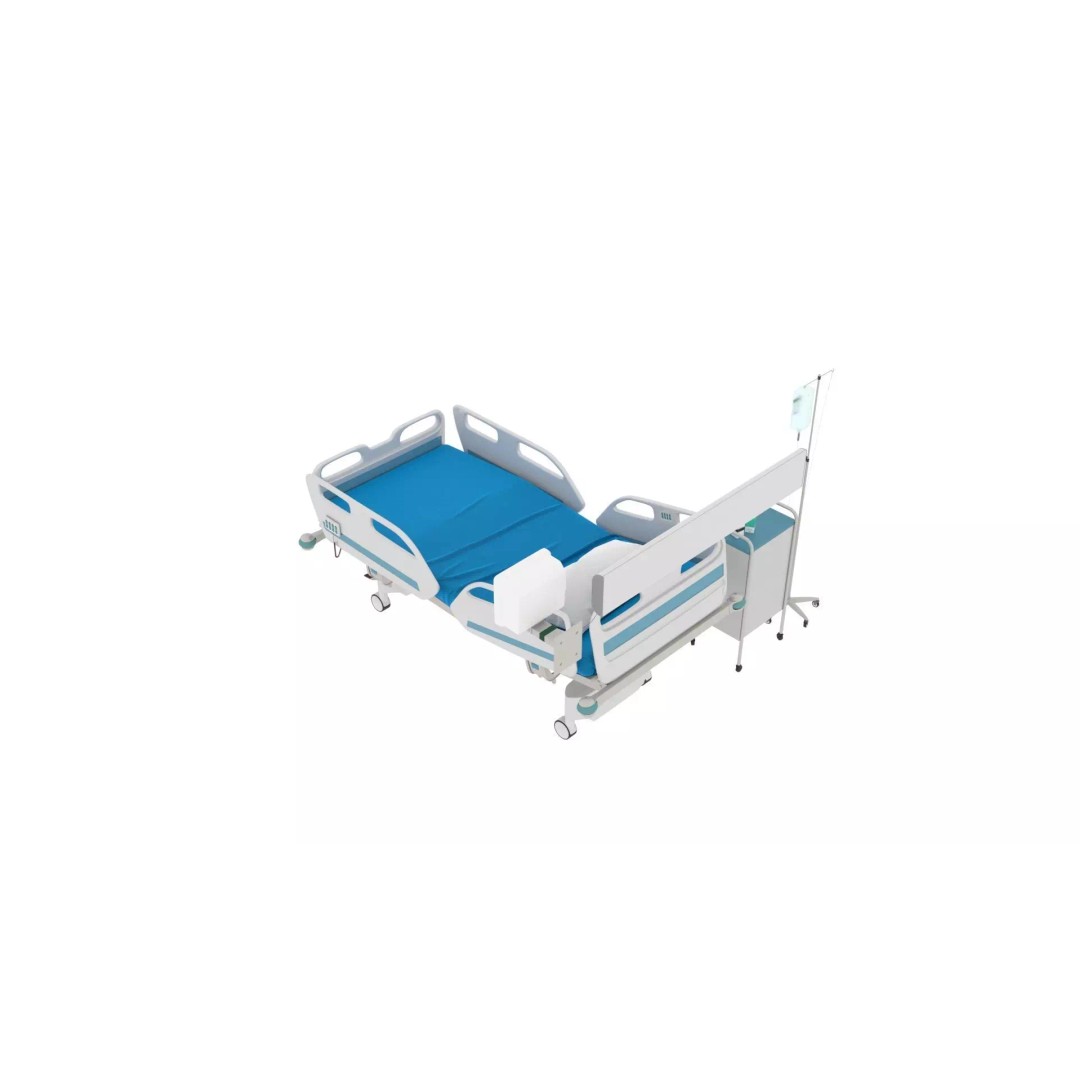 Electrical Five Function Bed 3D Model – Modern Medical Furniture, FBX - View 10