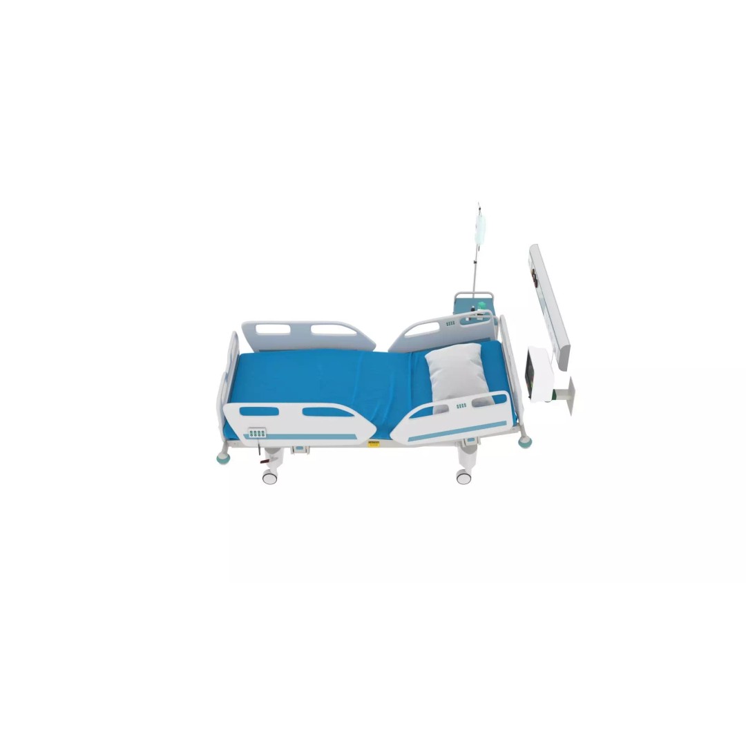 Electrical Five Function Bed 3D Model – Modern Medical Furniture, FBX - View 12