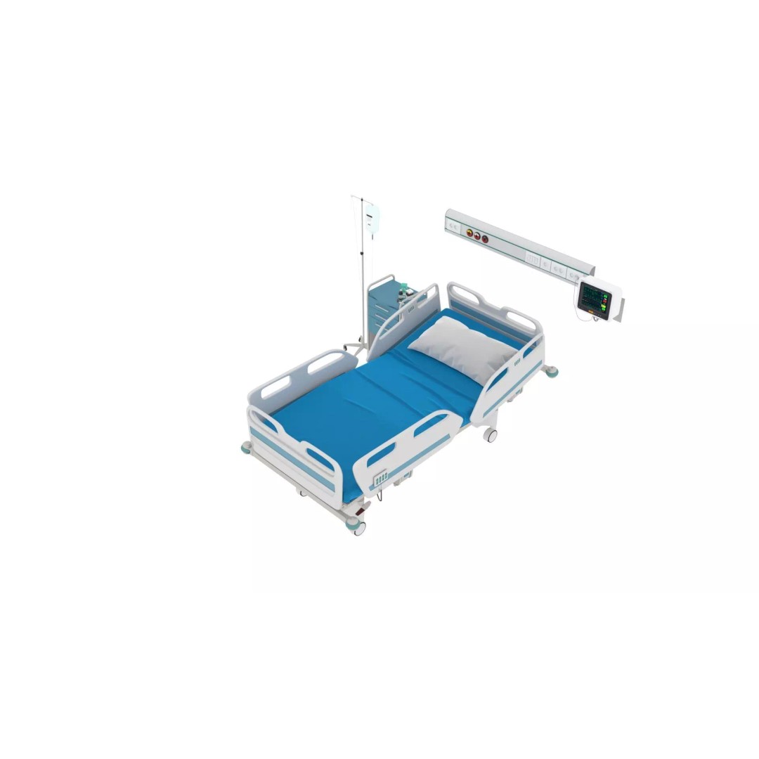 Electrical Five Function Bed 3D Model – Modern Medical Furniture, FBX - View 14