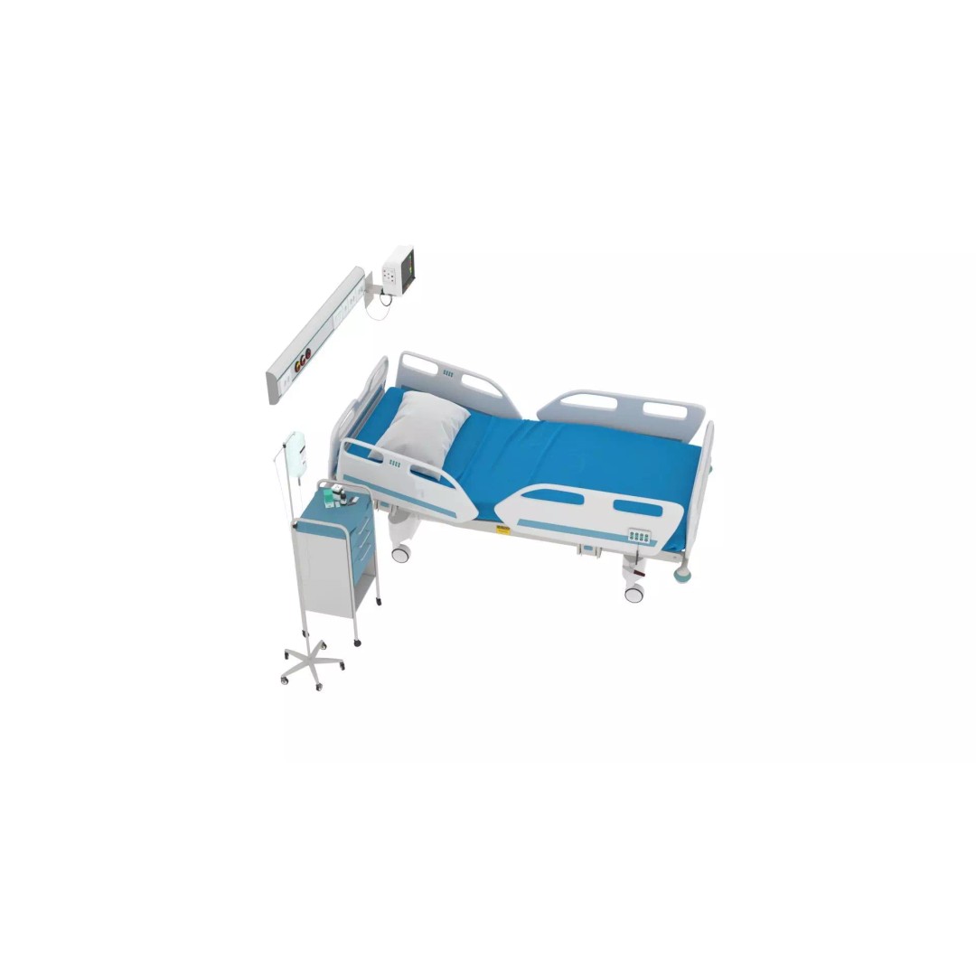 Electrical Five Function Bed 3D Model – Modern Medical Furniture, FBX - View 3