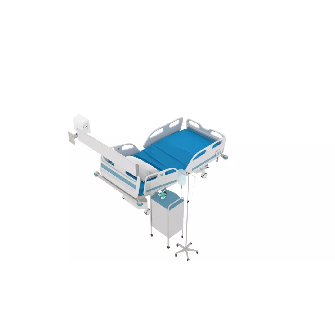 Electrical Five Function Bed 3D Model – Modern Medical Furniture, FBX - View 6