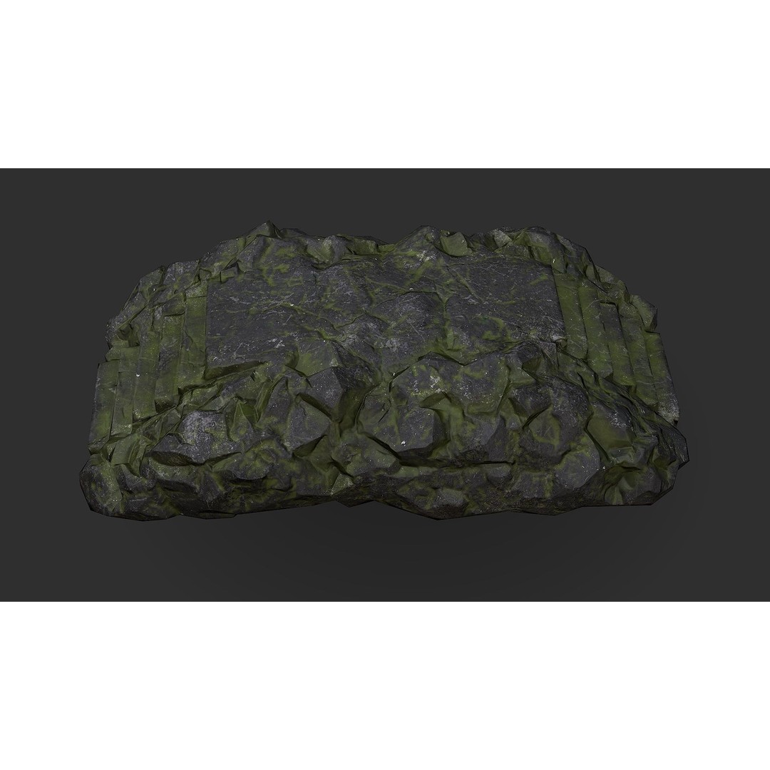 Stone Staircase 3D Model – Low Poly PBR Game Asset, FBX, OBJ - View 14