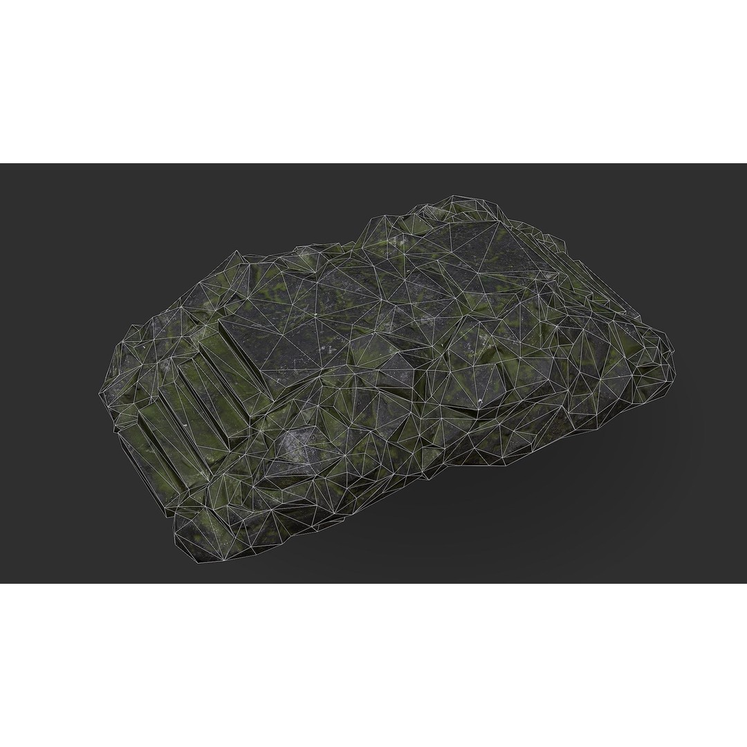Stone Staircase 3D Model – Low Poly PBR Game Asset, FBX, OBJ - View 15