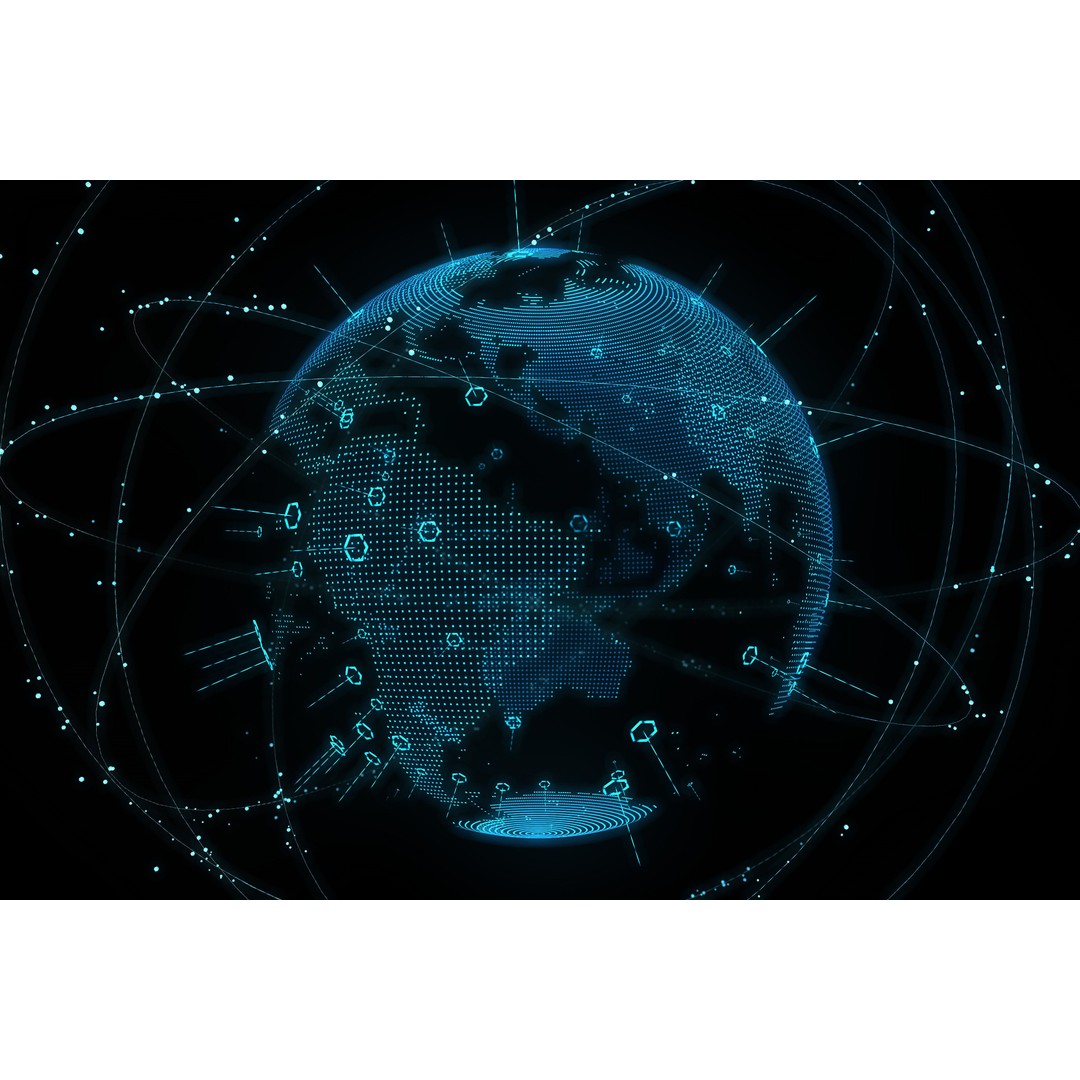 Animated Hologram Planet Earth 3D Model – Sci-Fi Display Asset, FBX - View 3