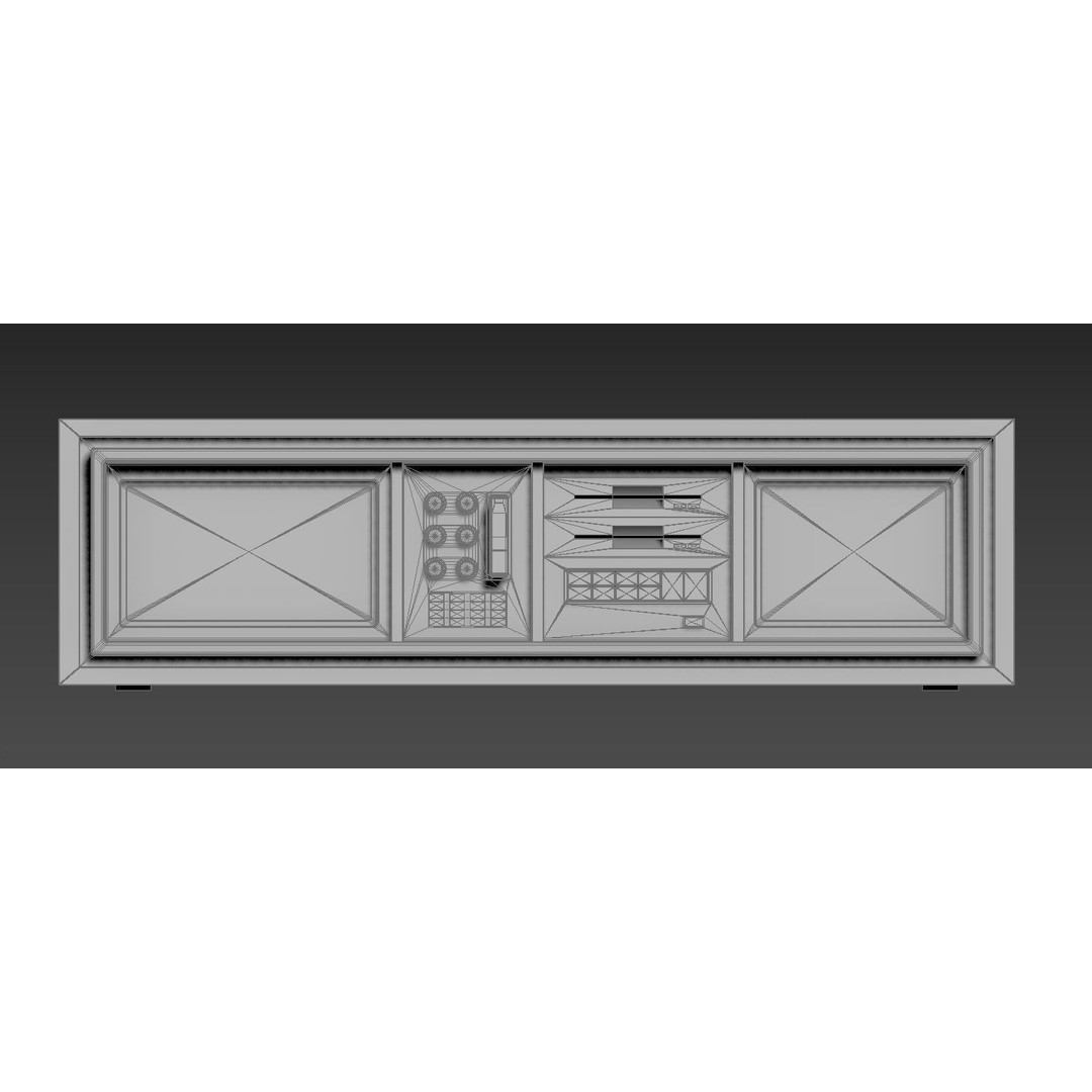 Small Retro Computer Console 3D Model – Low Poly PBR Asset, FBX, OBJ - View 17