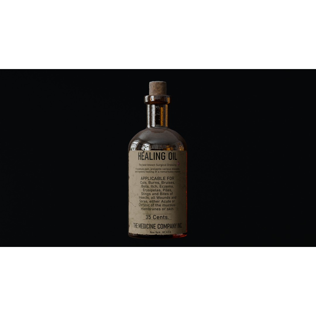 Old Syringe 3D Model – Vintage Medical Scene, PBR Textures, FBX - View 11