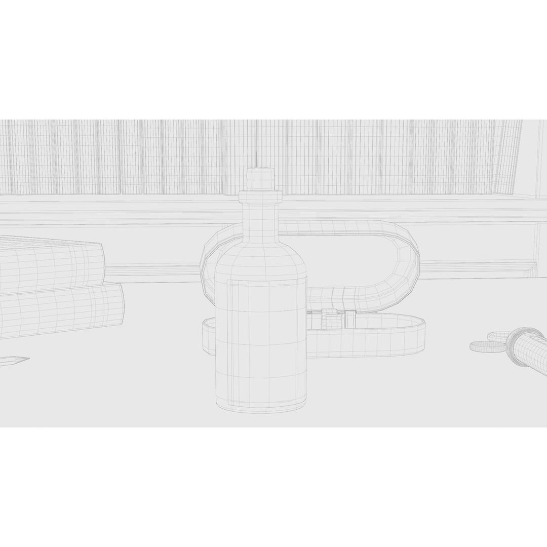 Old Syringe 3D Model – Vintage Medical Scene, PBR Textures, FBX - View 15