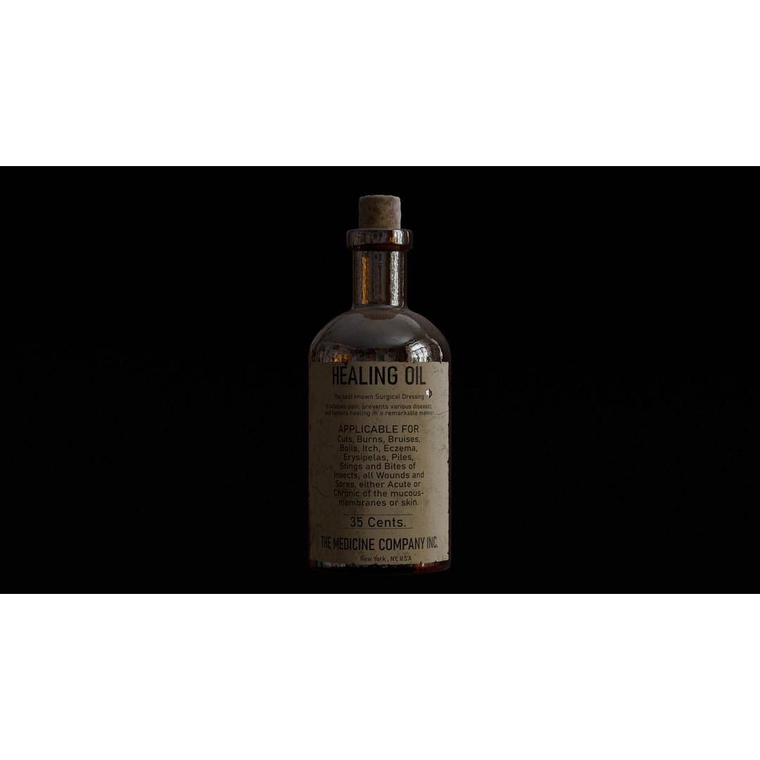 Old Syringe 3D Model – Vintage Medical Scene, PBR Textures, FBX - View 8