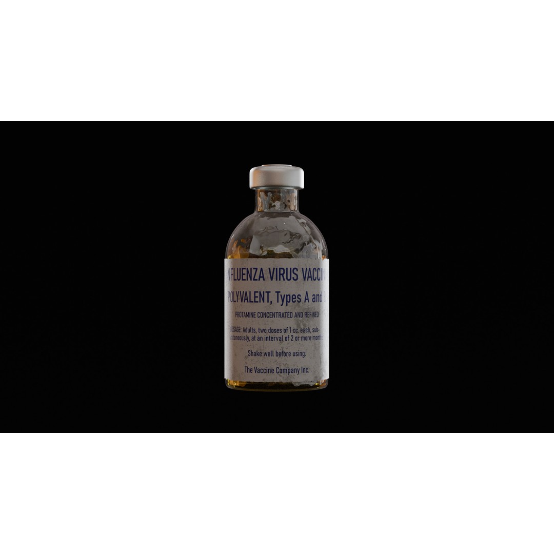 Old Syringe 3D Model – Vintage Medical Scene, PBR Textures, FBX - View 9