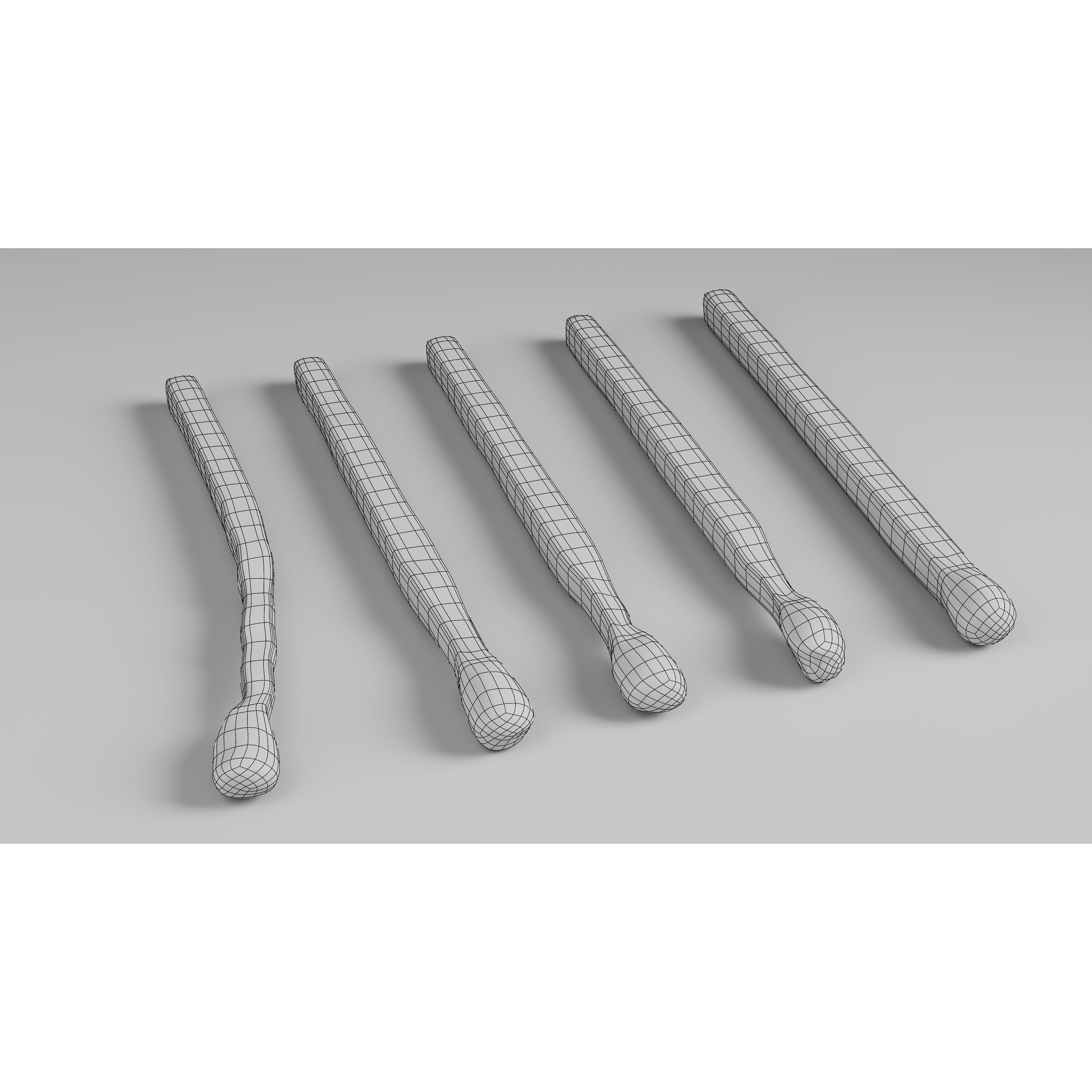 Burned Safety Matches - PBR Game-Ready 3D Model - View 15