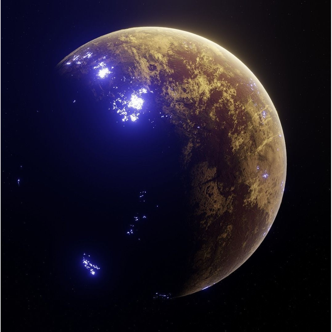 Alien Planet 3D Model – Low Poly Game Ready Asset, FBX - View 11