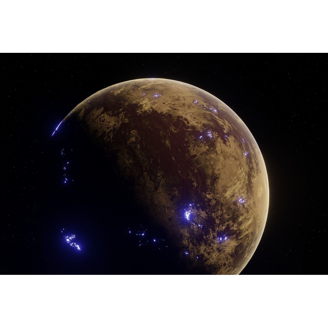 Alien Planet 3D Model – Low Poly Game Ready Asset, FBX - View 12