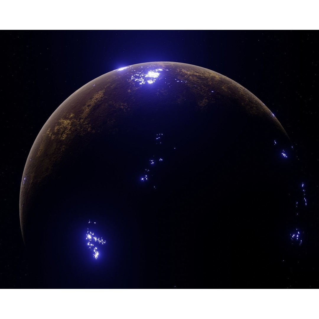 Alien Planet 3D Model – Low Poly Game Ready Asset, FBX - View 13
