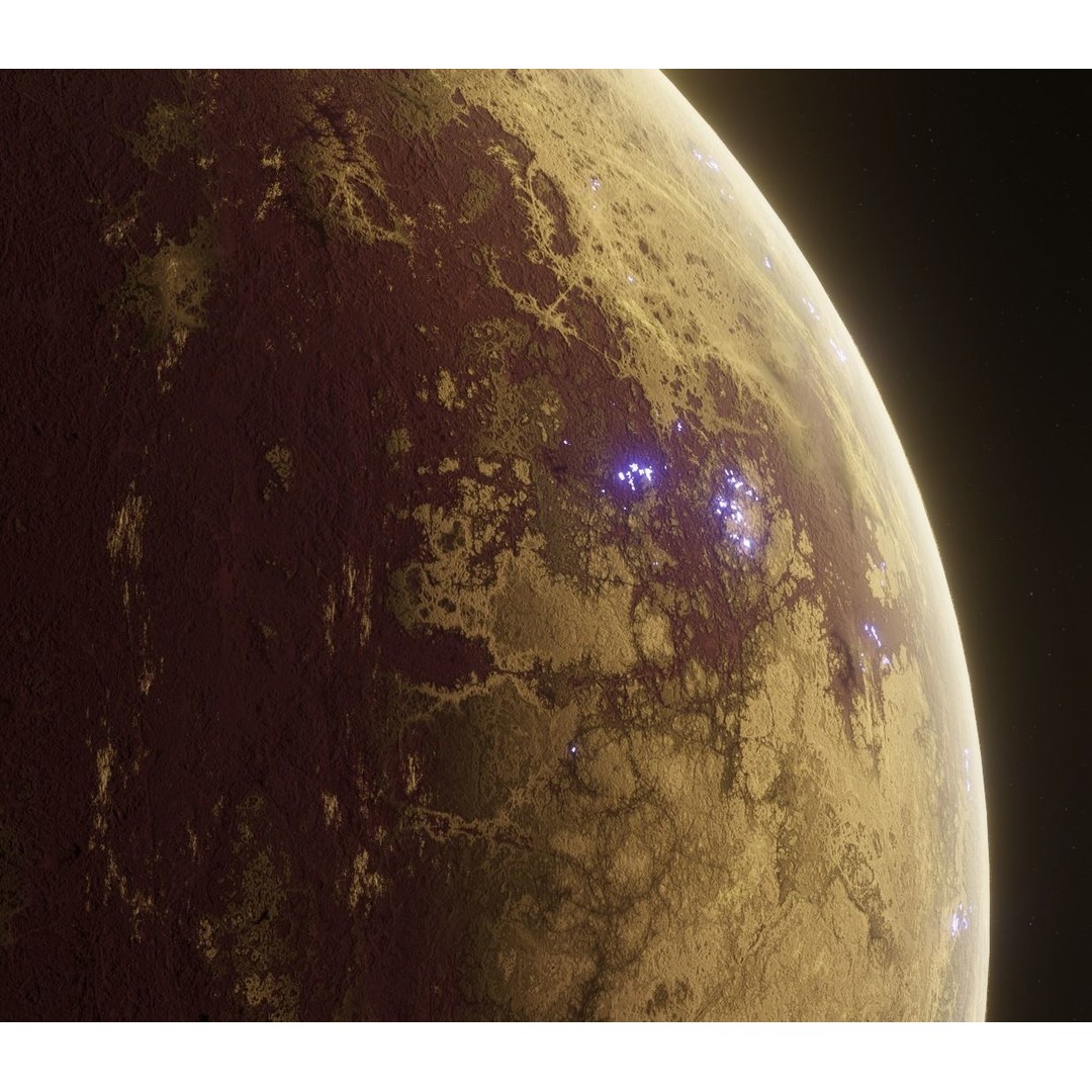 Alien Planet 3D Model – Low Poly Game Ready Asset, FBX - View 14