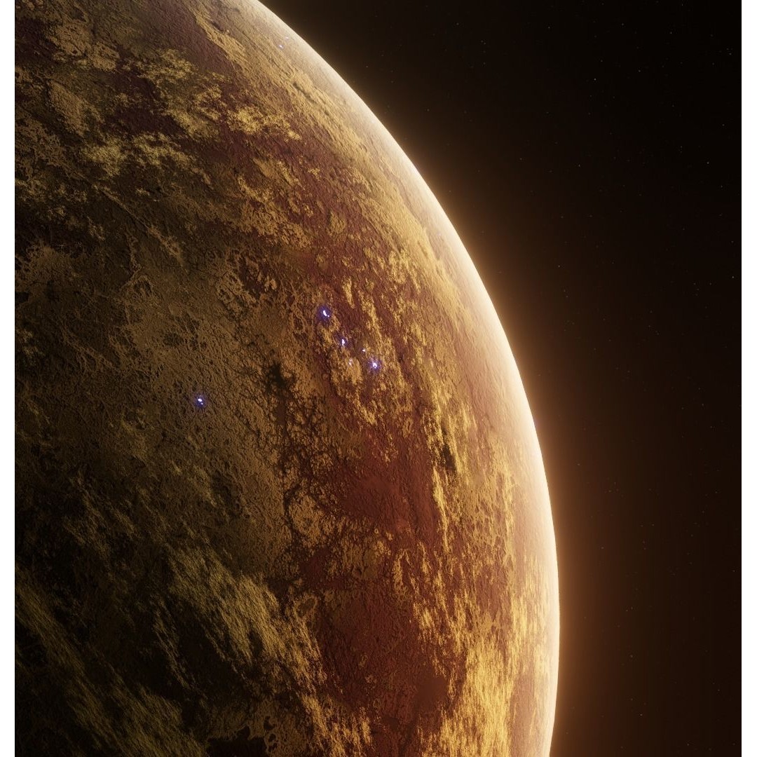 Alien Planet 3D Model – Low Poly Game Ready Asset, FBX - View 4