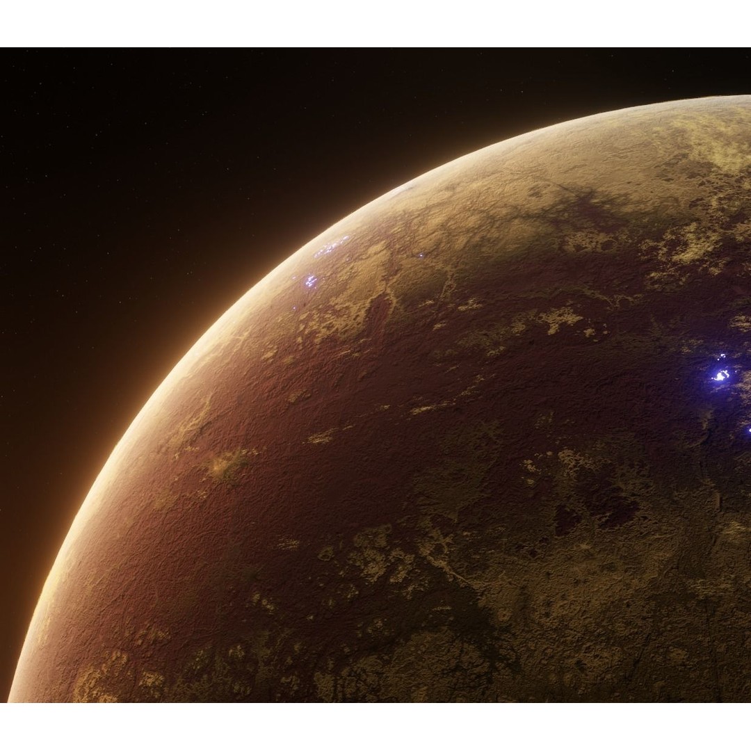 Alien Planet 3D Model – Low Poly Game Ready Asset, FBX - View 5