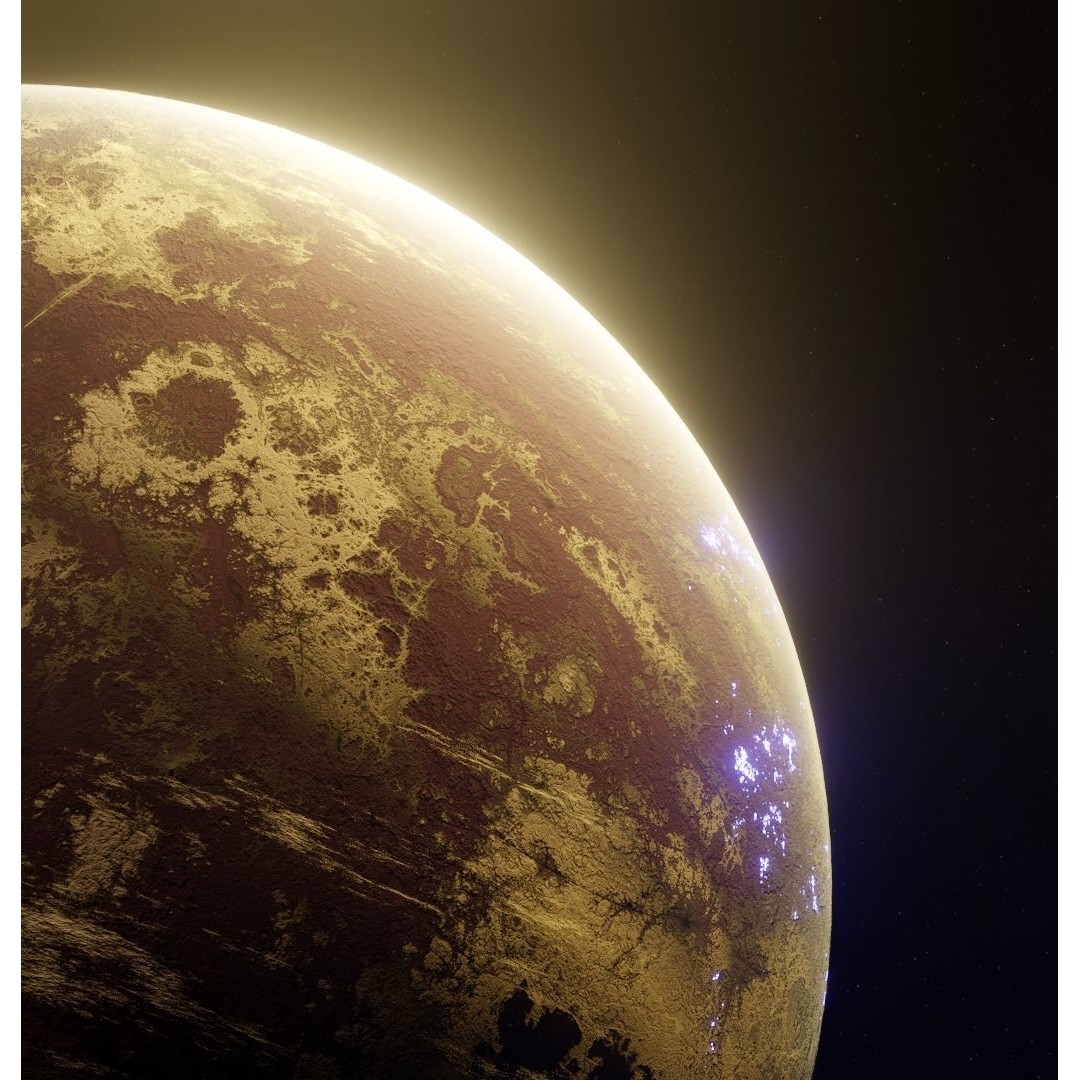 Alien Planet 3D Model – Low Poly Game Ready Asset, FBX - View 6