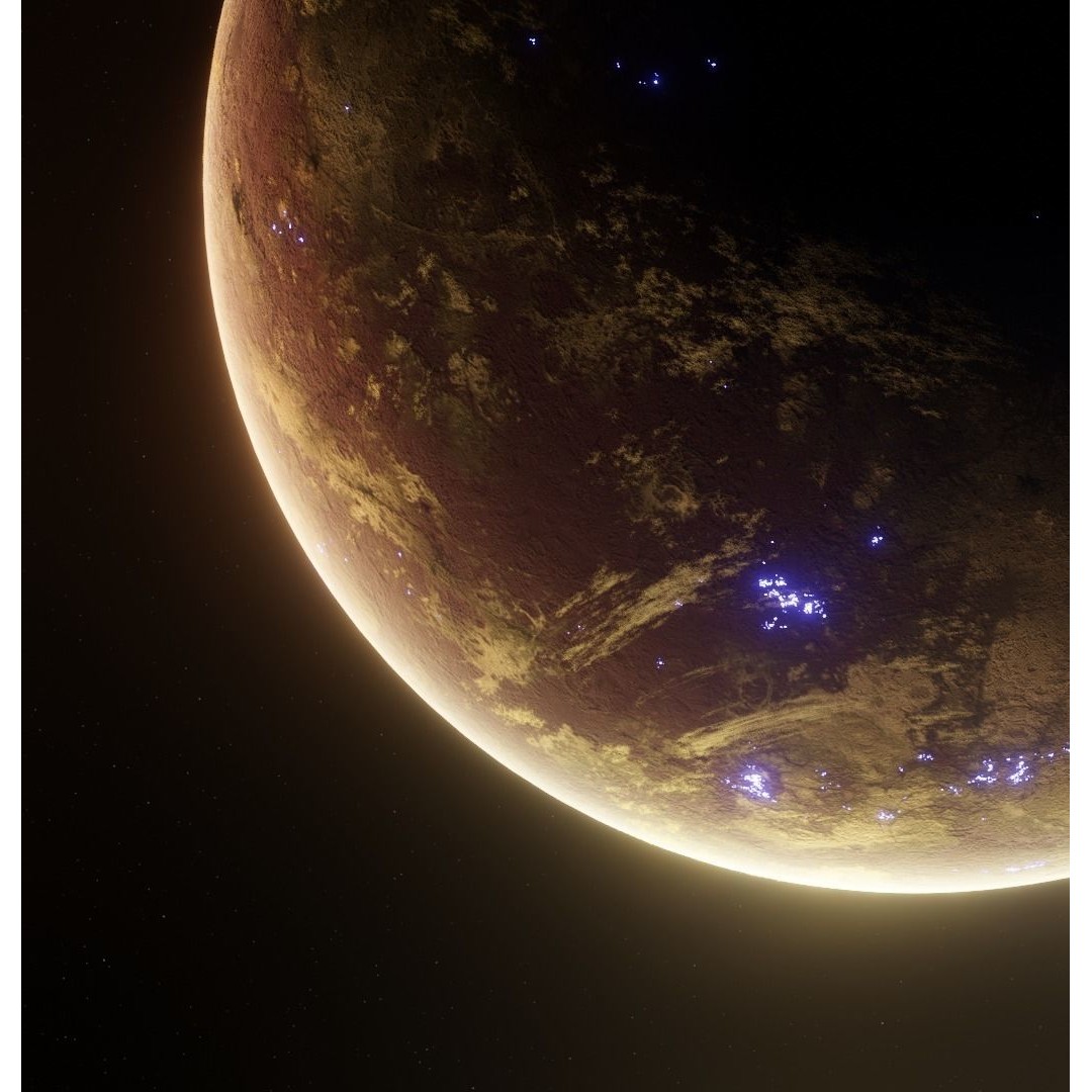 Alien Planet 3D Model – Low Poly Game Ready Asset, FBX - View 7