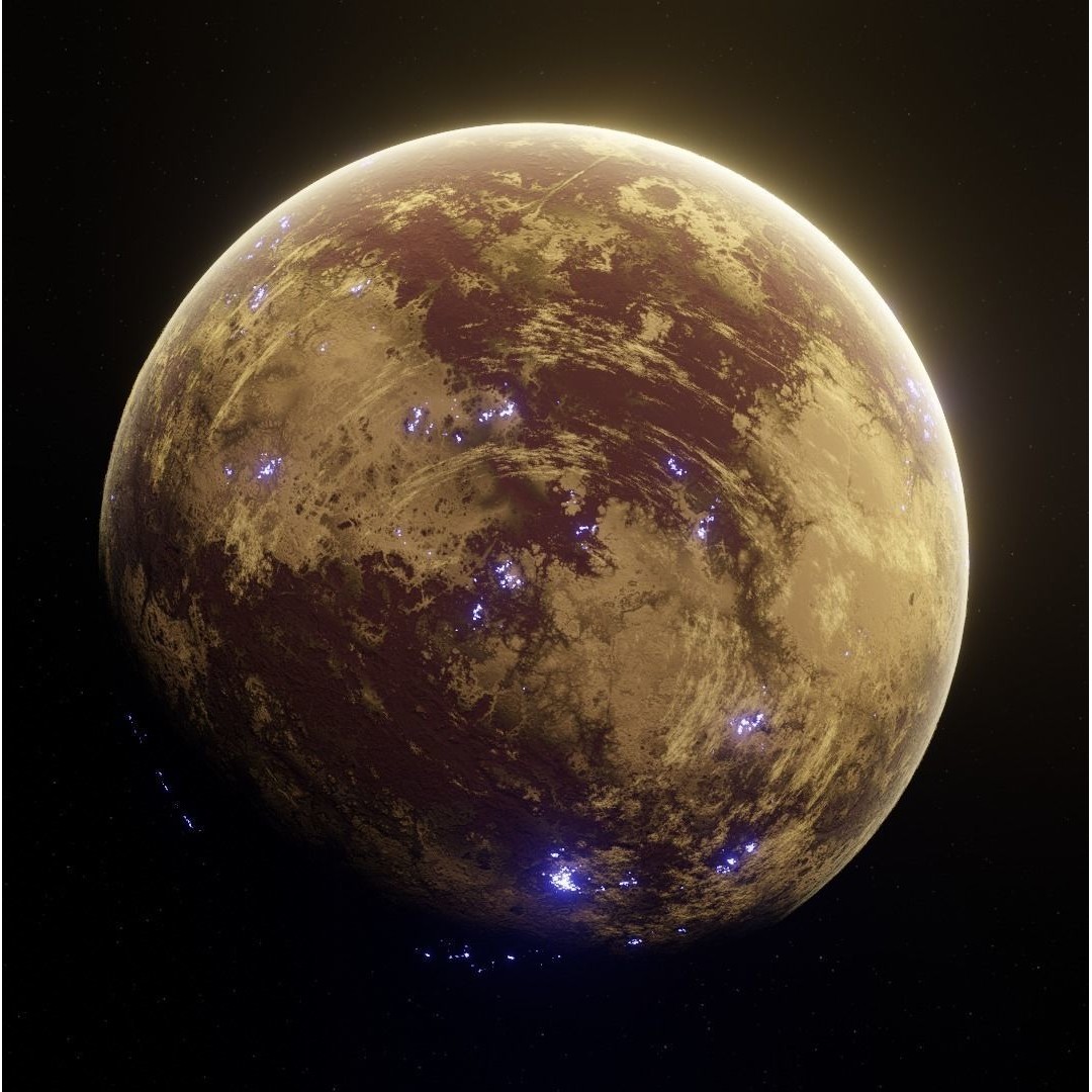Alien Planet 3D Model – Low Poly Game Ready Asset, FBX - View 8