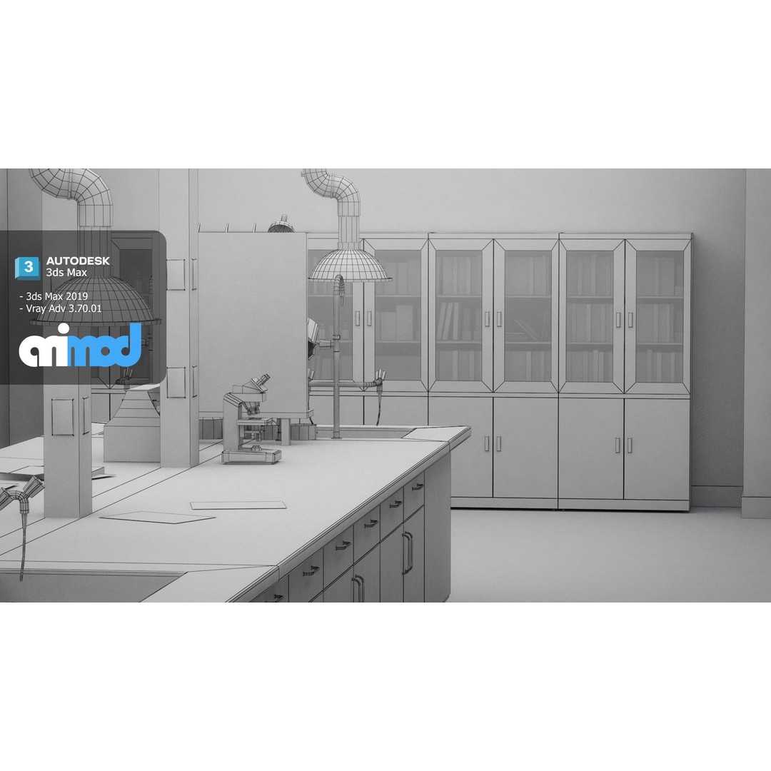 Laboratory 3D Model – Detailed Science Lab Asset, FBX, PBR