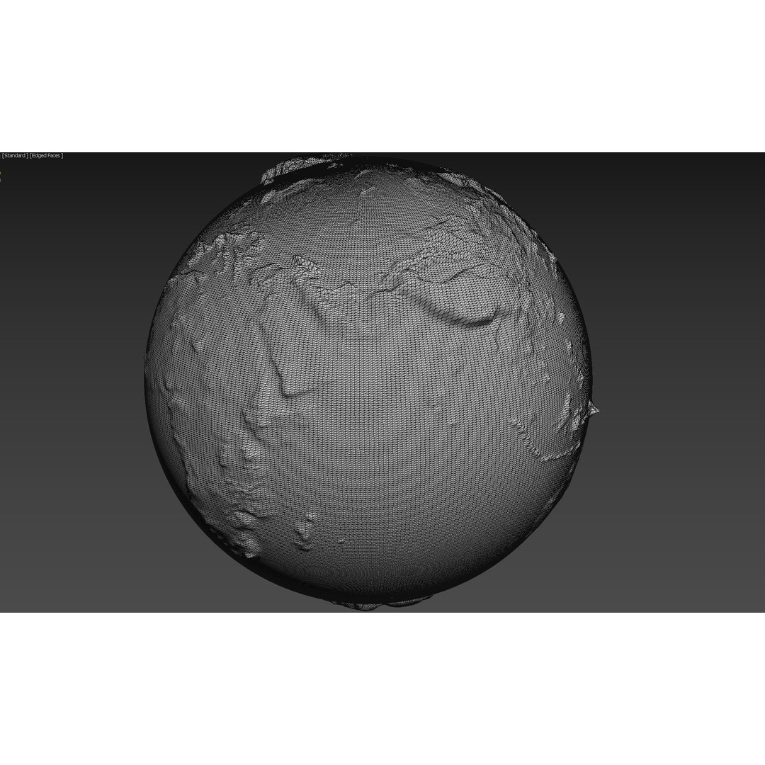 Earth 3D Model – Low Poly Planet with PBR Textures, FBX - View 4