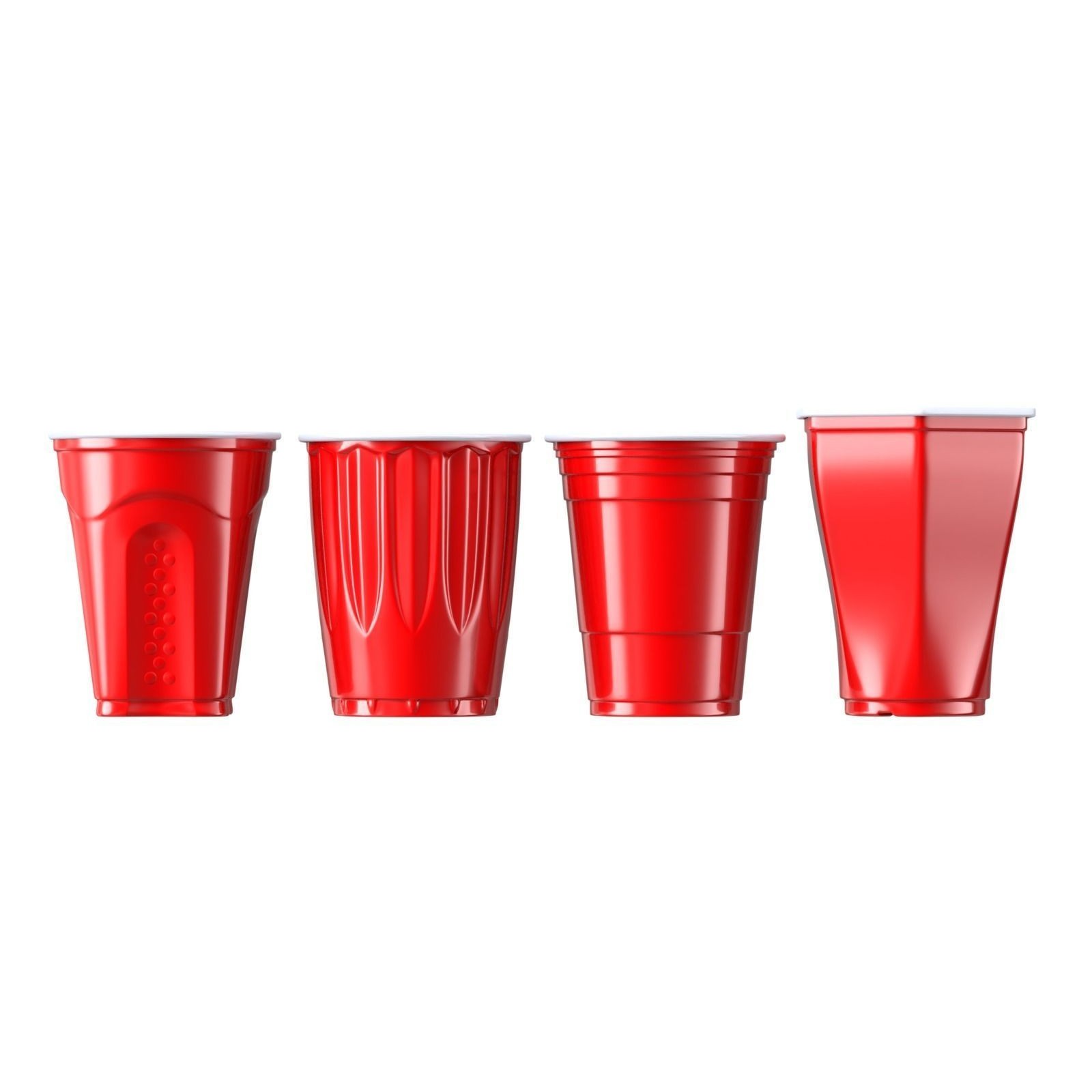 Plastic Cup Set - Game-Ready 3D Model - View 10