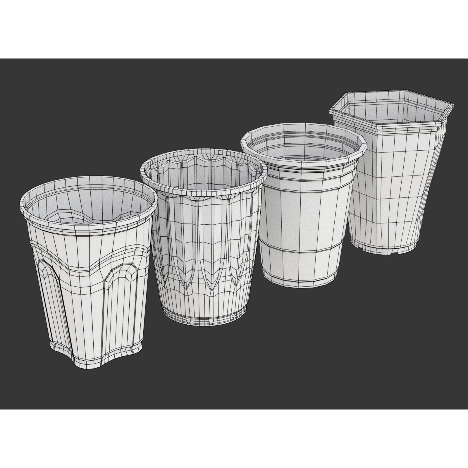 Plastic Cup Set - Game-Ready 3D Model - View 21