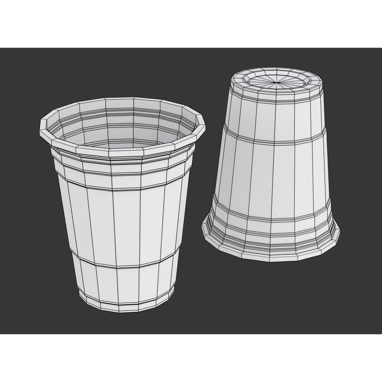 Plastic Cup Set - Game-Ready 3D Model - View 25