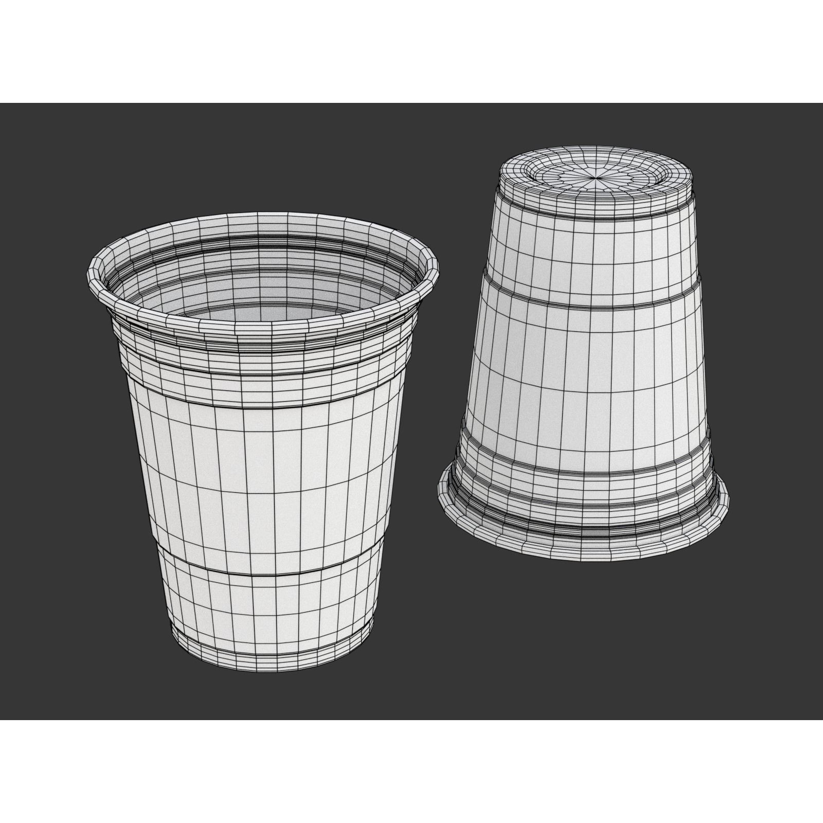 Plastic Cup Set - Game-Ready 3D Model - View 29