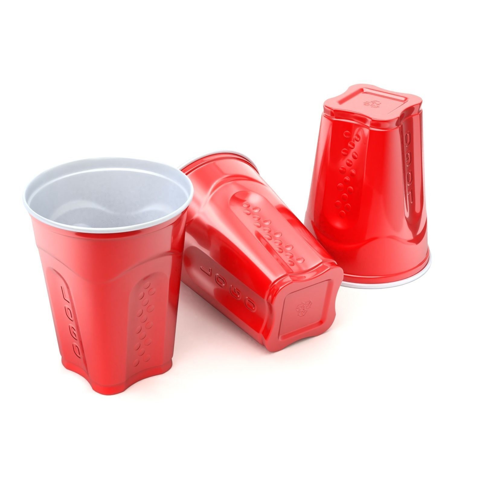 Plastic Cup Set - Game-Ready 3D Model - View 5
