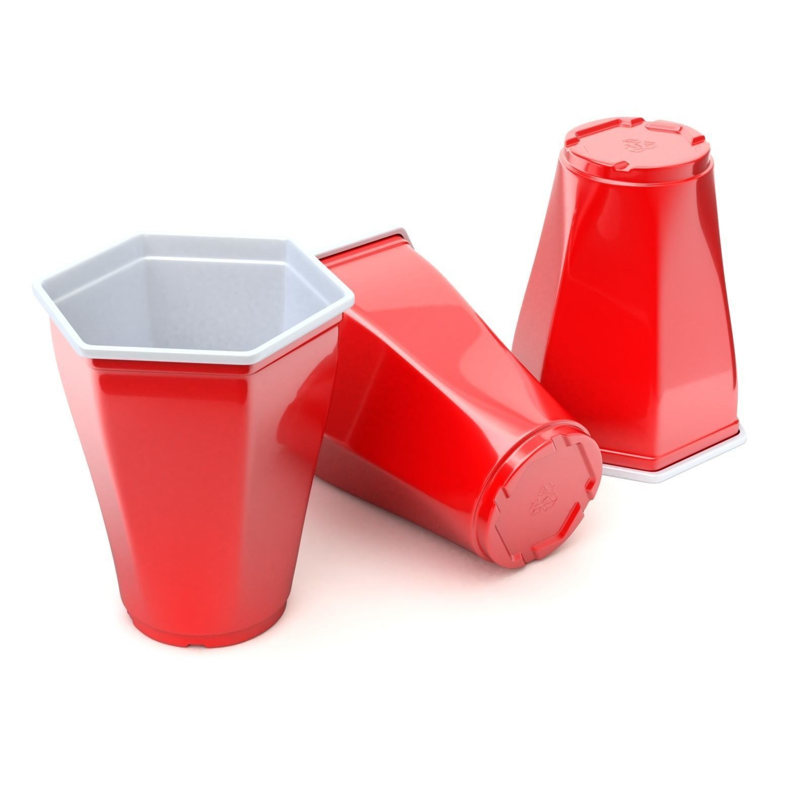 Plastic Cup Set - Game-Ready 3D Model - View 7