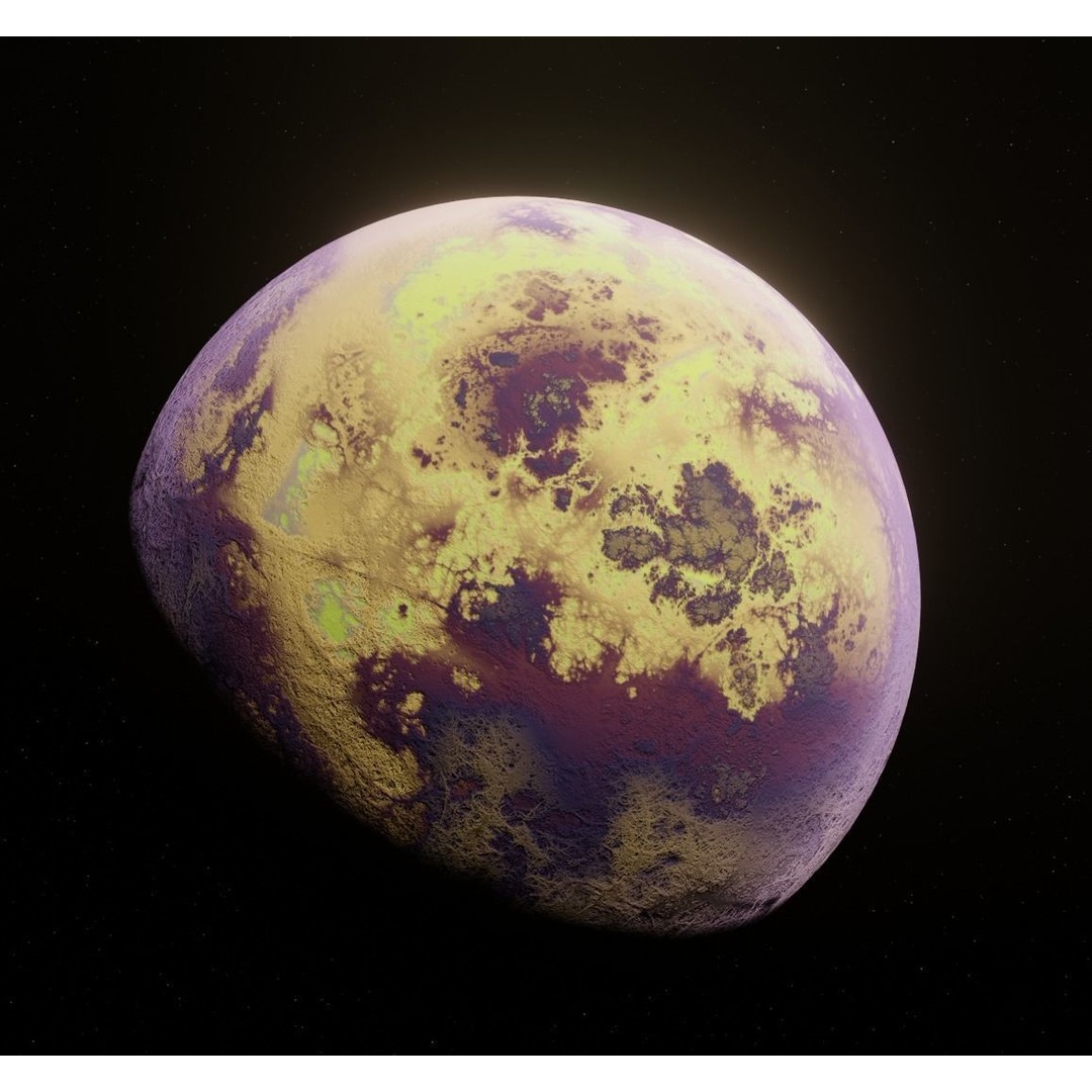 Planets 3D Model – Low Poly Game Ready Asset, FBX and Blender - View 14