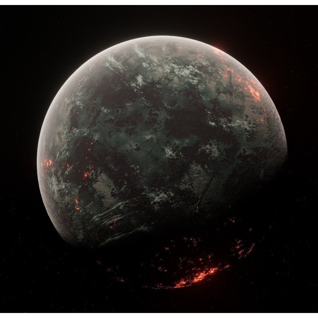 Planets 3D Model – Low Poly Game Ready Asset, FBX and Blender - View 4