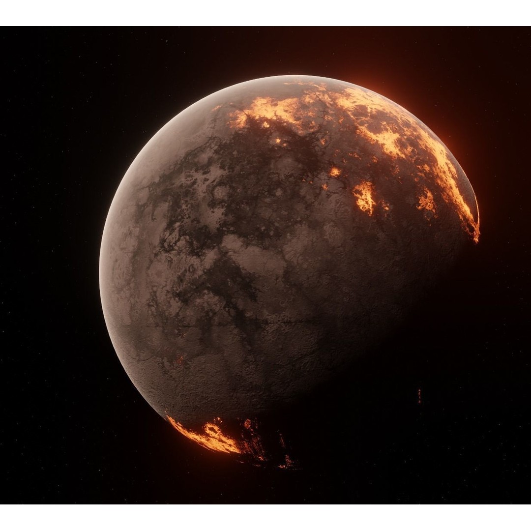 Planets 3D Model – Low Poly Game Ready Asset, FBX and Blender - View 60