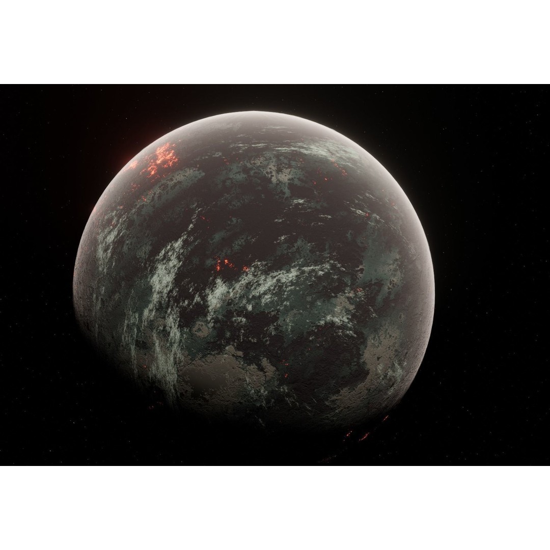 Planets 3D Model – Low Poly Game Ready Asset, FBX and Blender - View 7