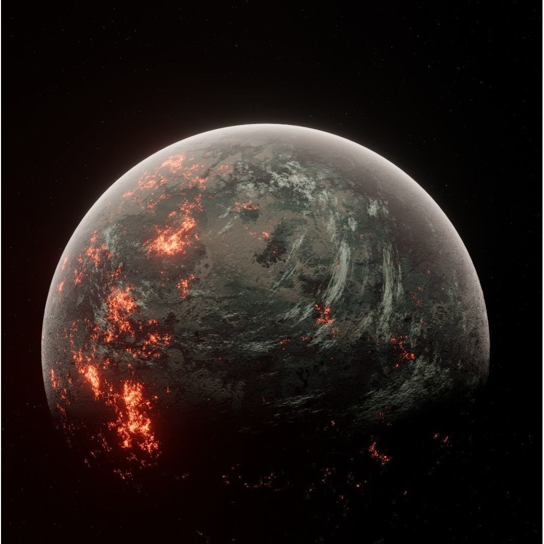 Planets 3D Model – Low Poly Game Ready Asset, FBX and Blender - View 9