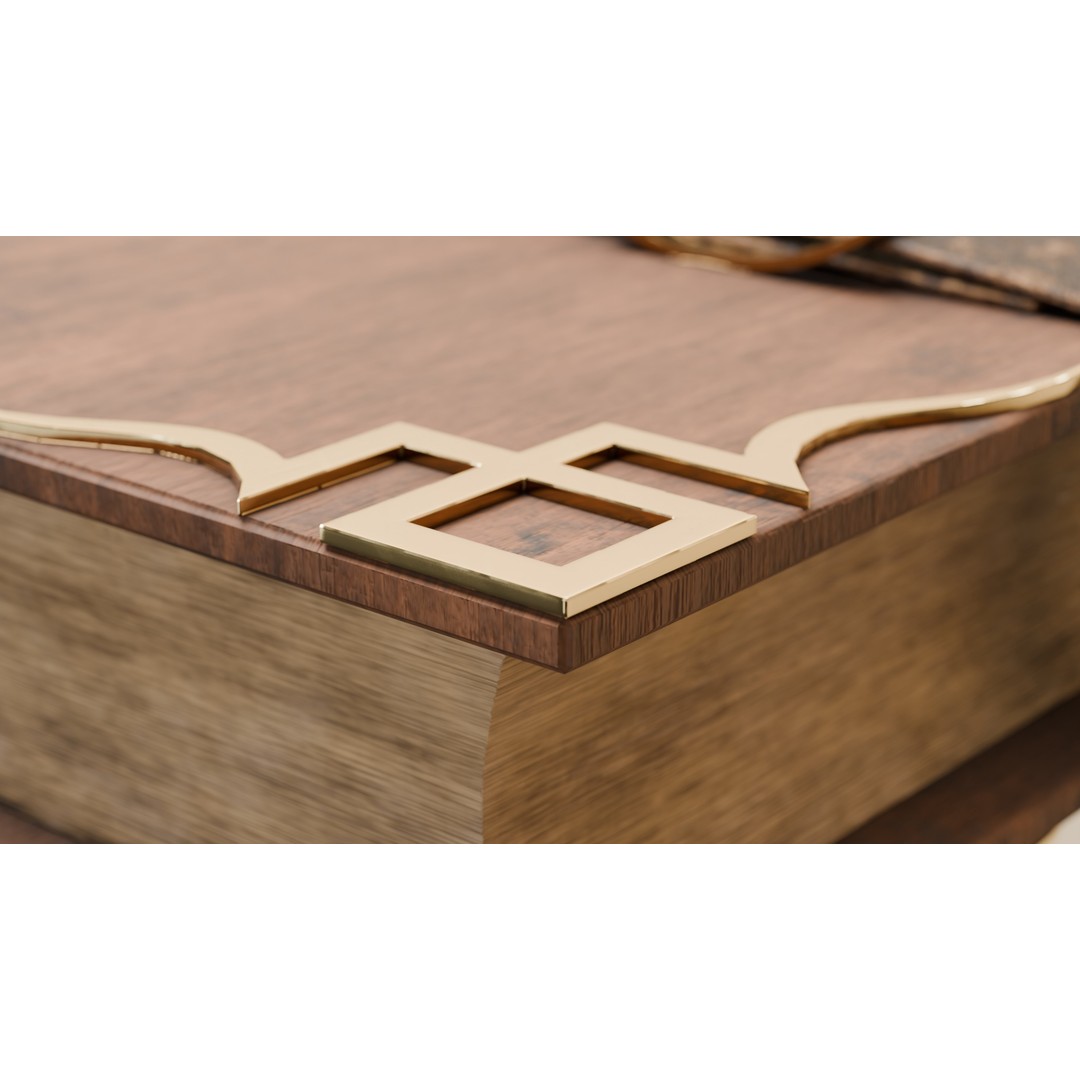 Vintage Wood and Leather Book 3D Model – Low Poly Game Asset, FBX - View 11