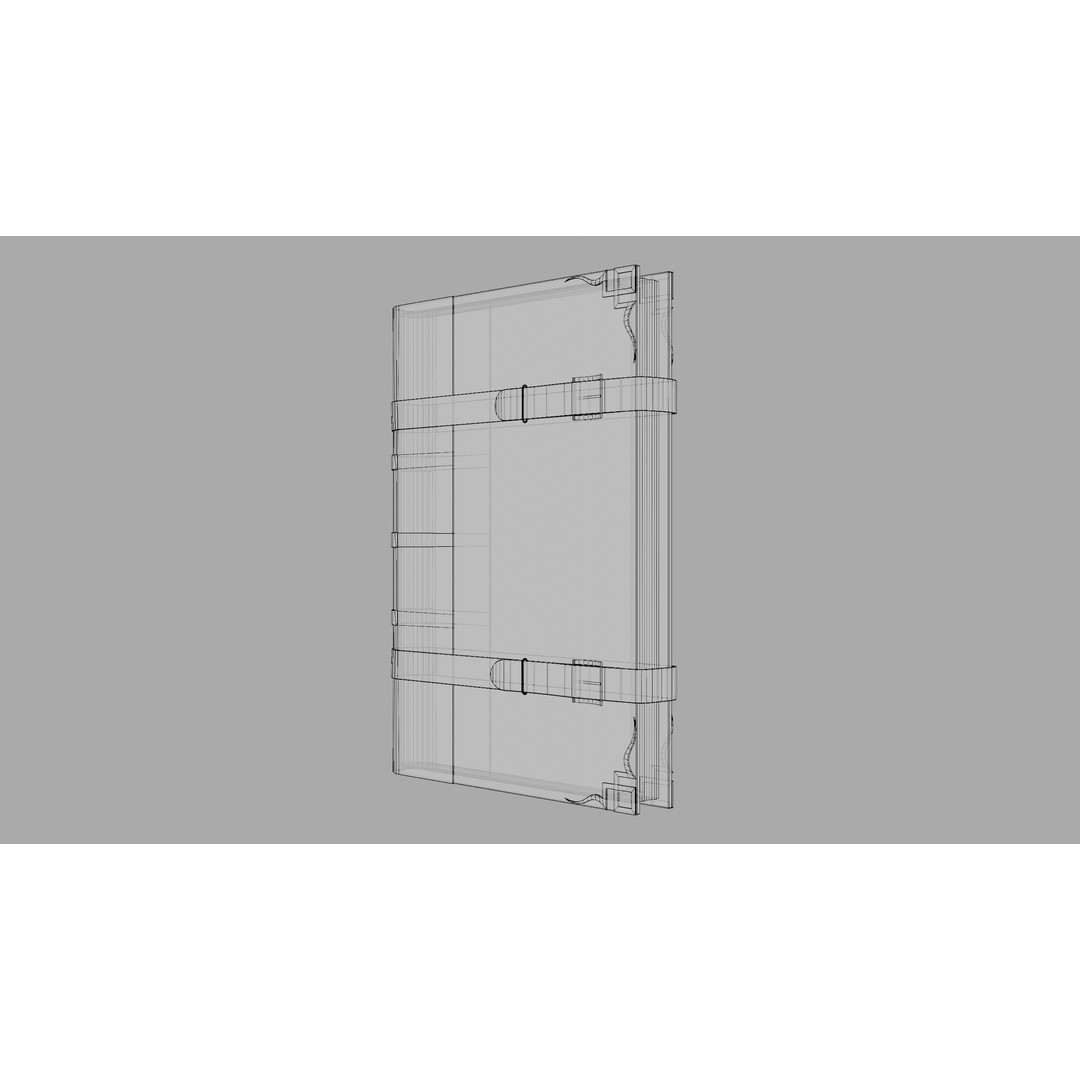 Vintage Wood and Leather Book 3D Model – Low Poly Game Asset, FBX - View 18