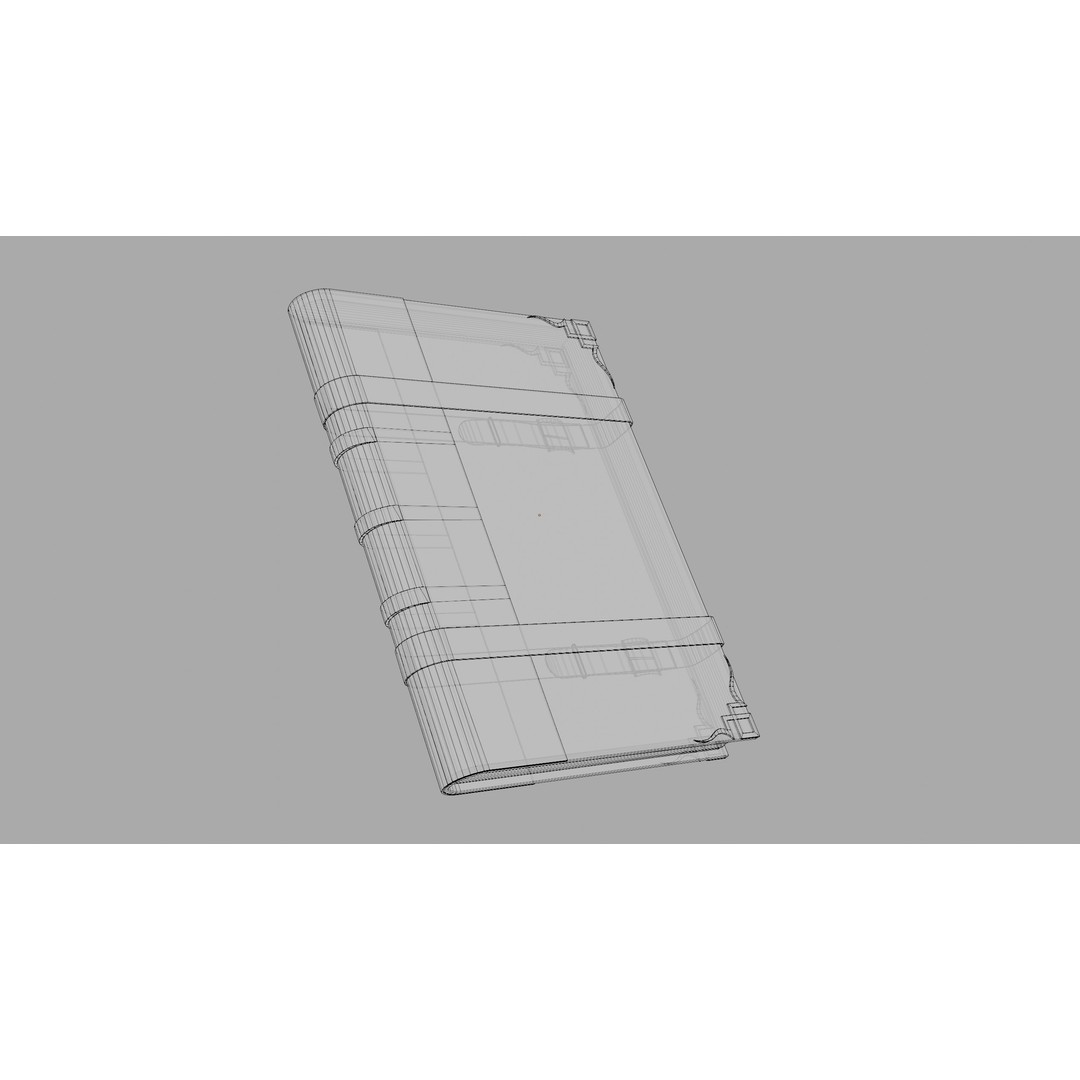 Vintage Wood and Leather Book 3D Model – Low Poly Game Asset, FBX - View 6