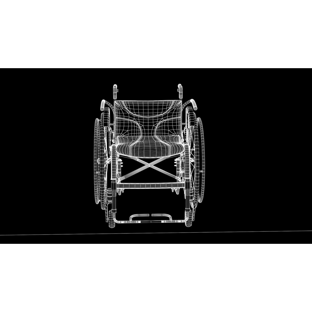 Medical Wheelchair 3D Model – PBR Textured Asset, FBX