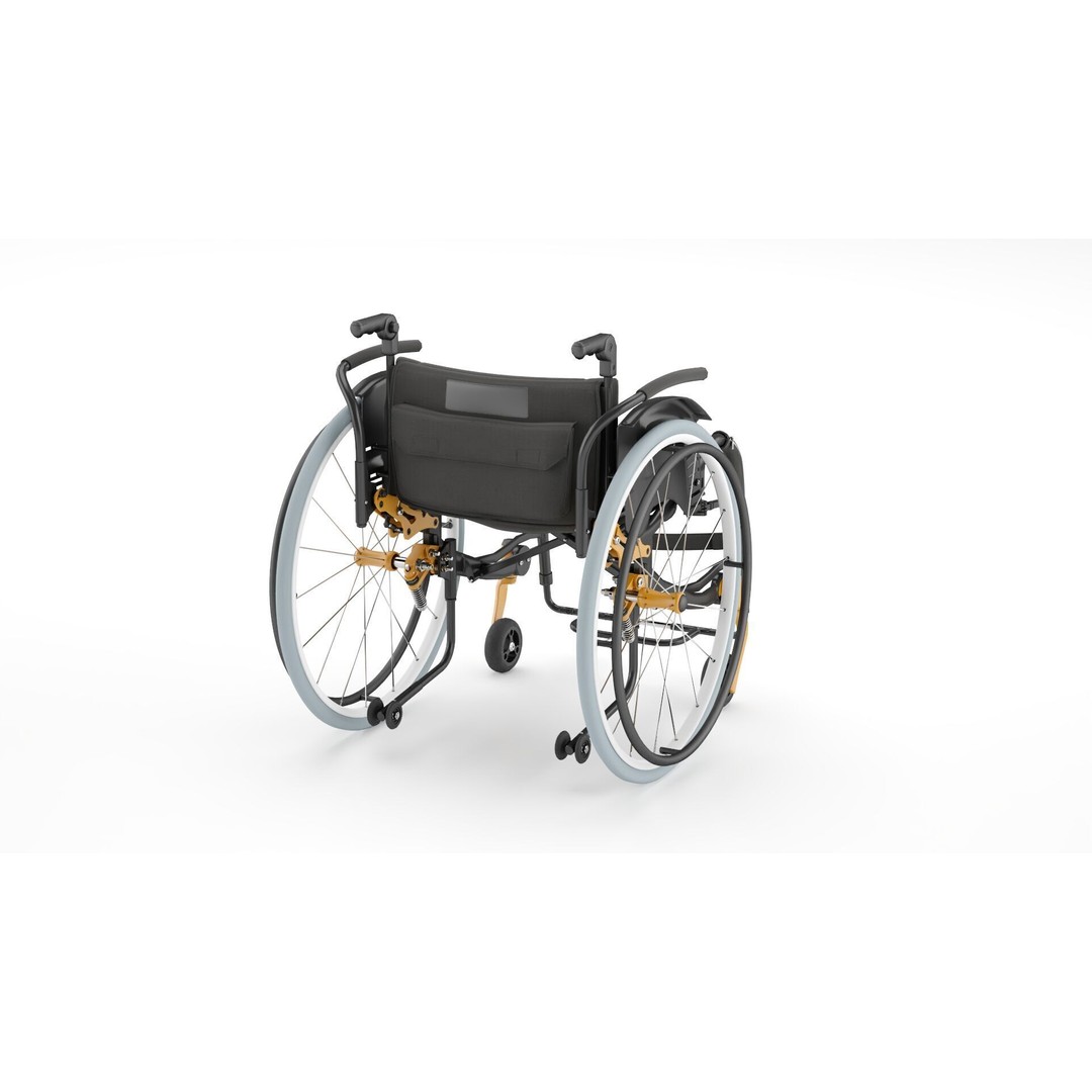Medical Wheelchair 3D Model – PBR Textured Asset, FBX - View 14